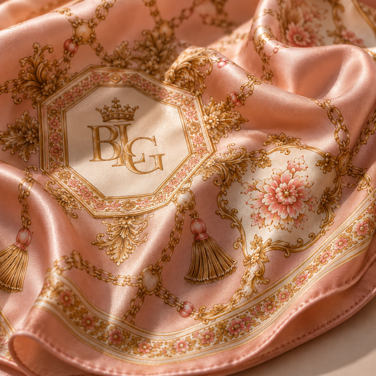 Le  Royale Rose  l  Blush Pink & Cream|50" * 50" – Craftsmanship Detail