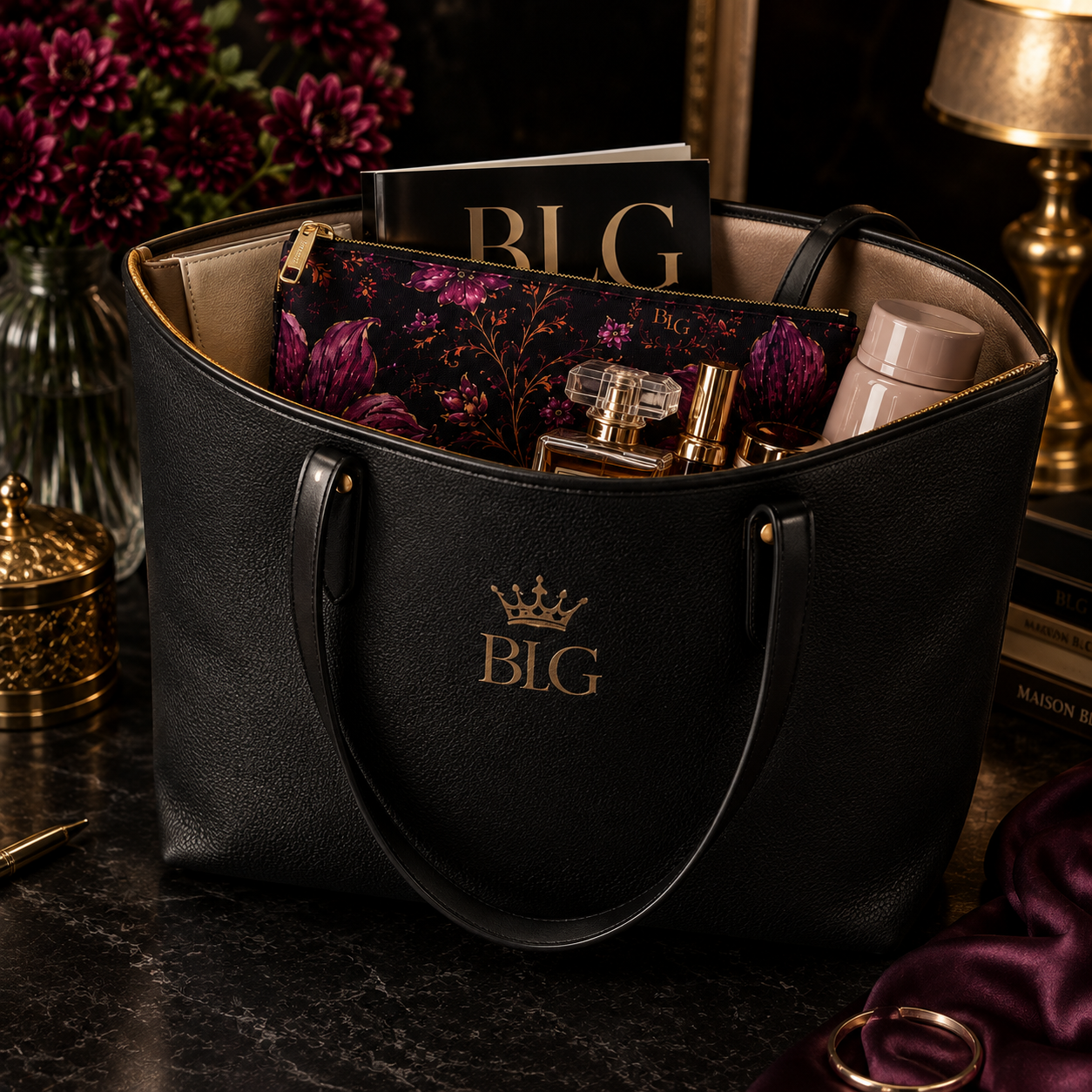 Le Jardin Secret Beauty  Pouch | Maison BLG Signature Essentials – Movement & Silhouette