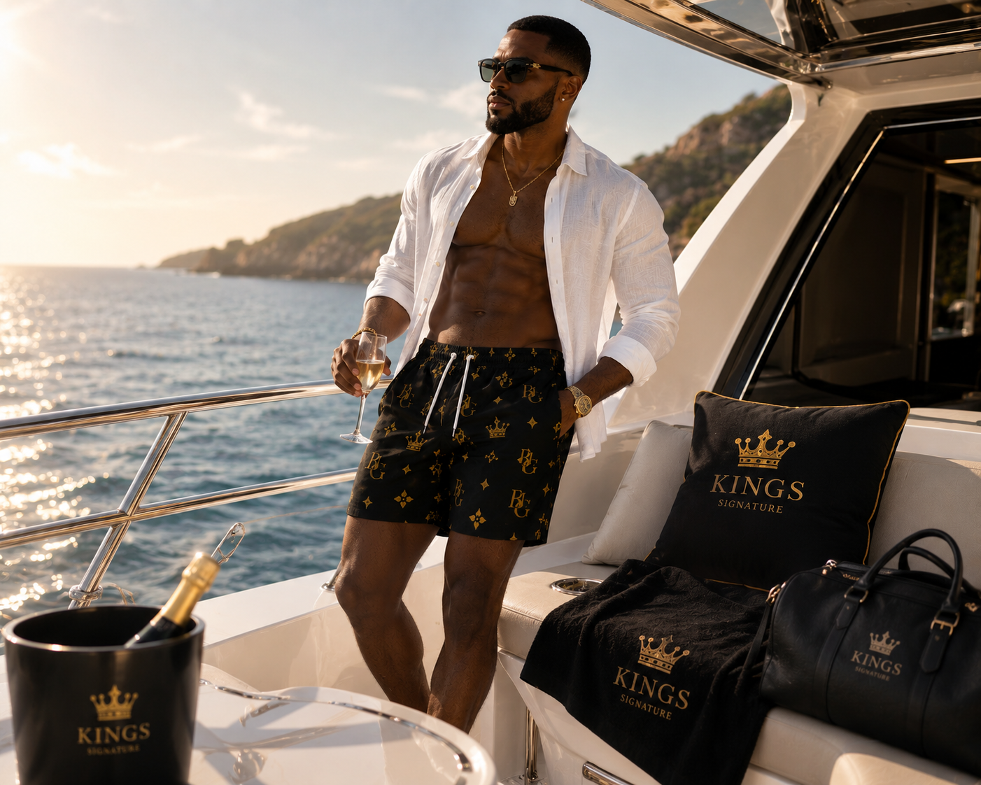 Kings Signature Resort Shorts -  Maison BLG Africa  – Movement & Silhouette