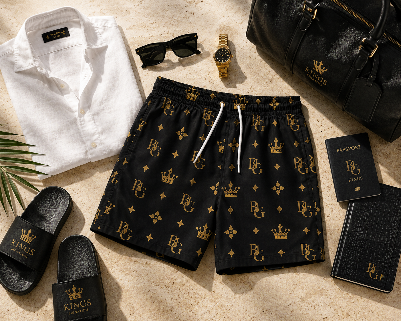 Kings Signature Resort Shorts -  Maison BLG Africa  – Craftsmanship Detail