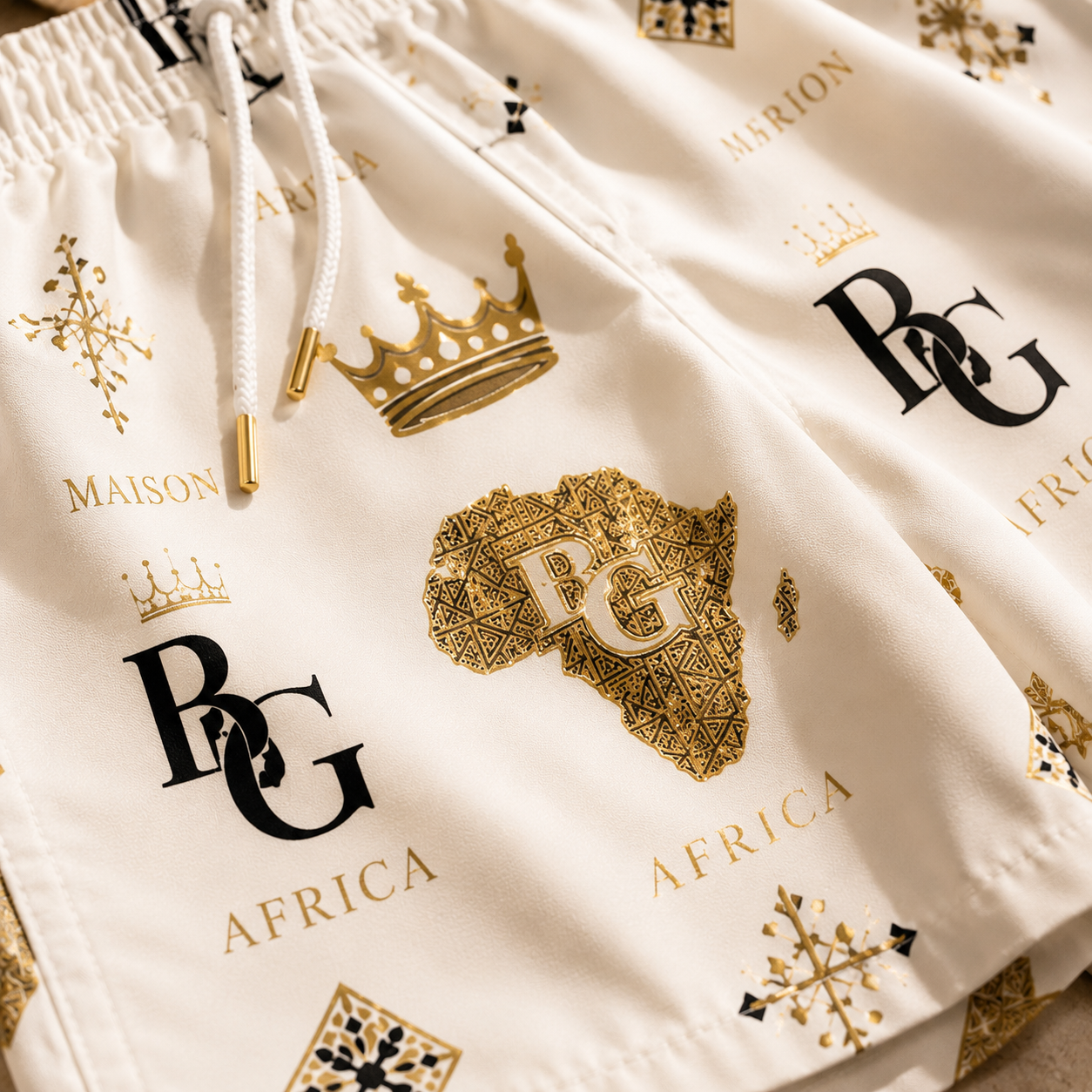 African Crown Pattern Resort Wear| Maison BLG Africa  – Editorial Lifestyle