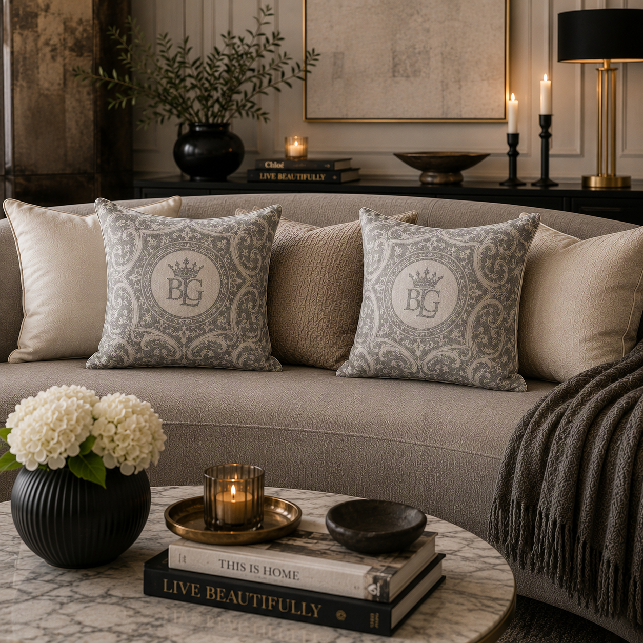BLG Signature Throw case l Throw Pillow Cover – Product Image