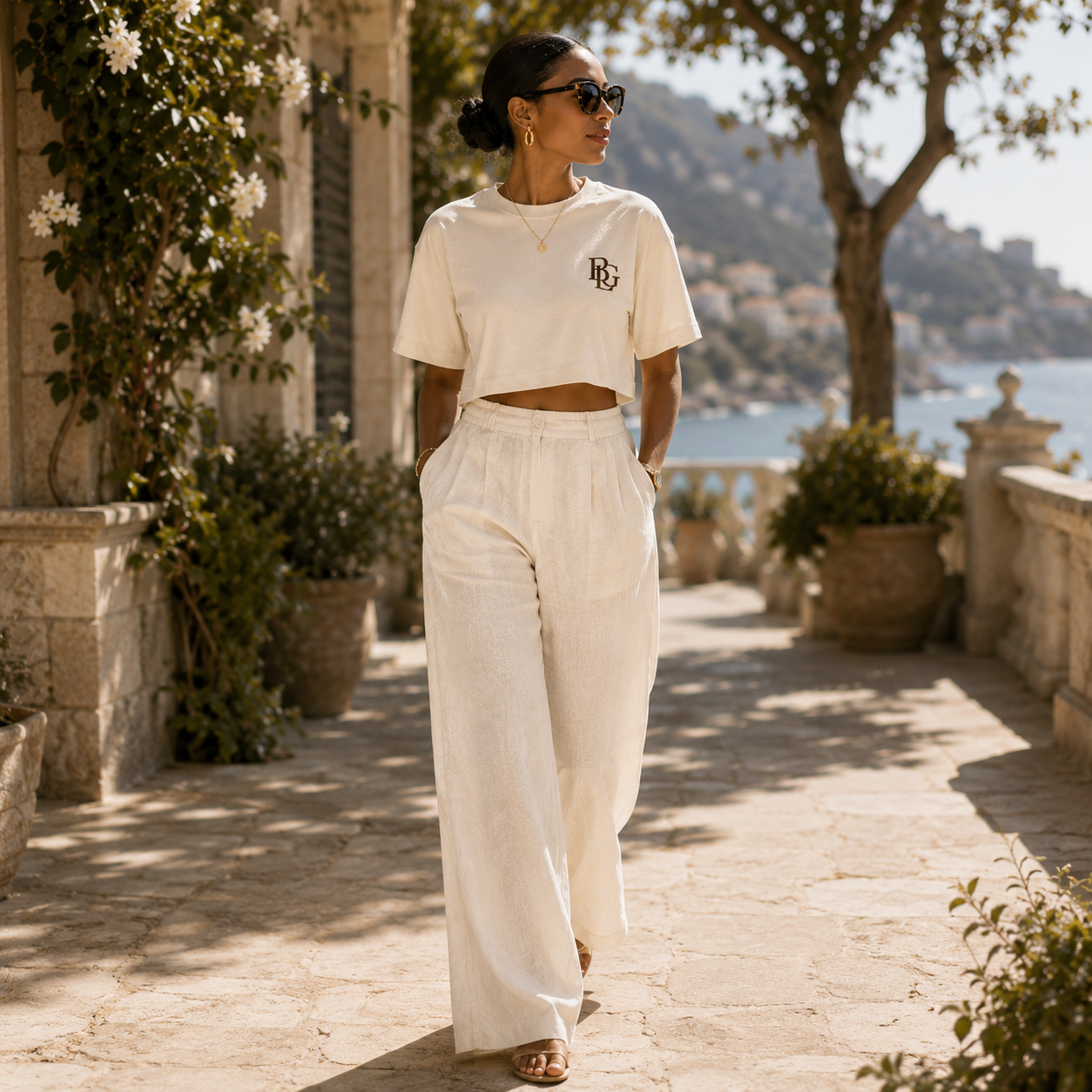 Maison BLG Silhouette Couture Boxy Tee | chalk Mint & Ivory – Movement & Silhouette
