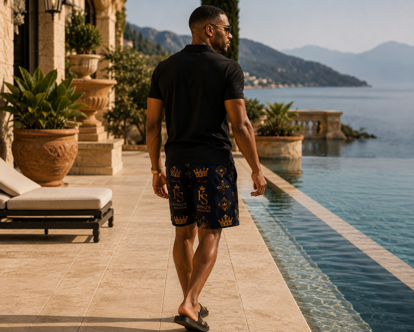 Kings Signature Resort Shorts| Navy Gold - – Movement & Silhouette