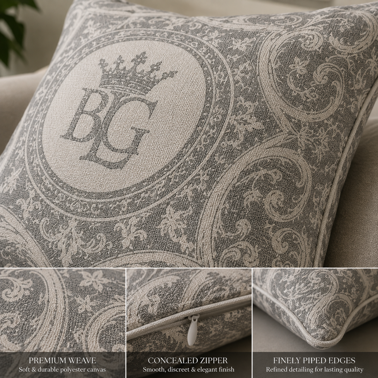 BLG Signature Throw case l Throw Pillow Cover – Product Image