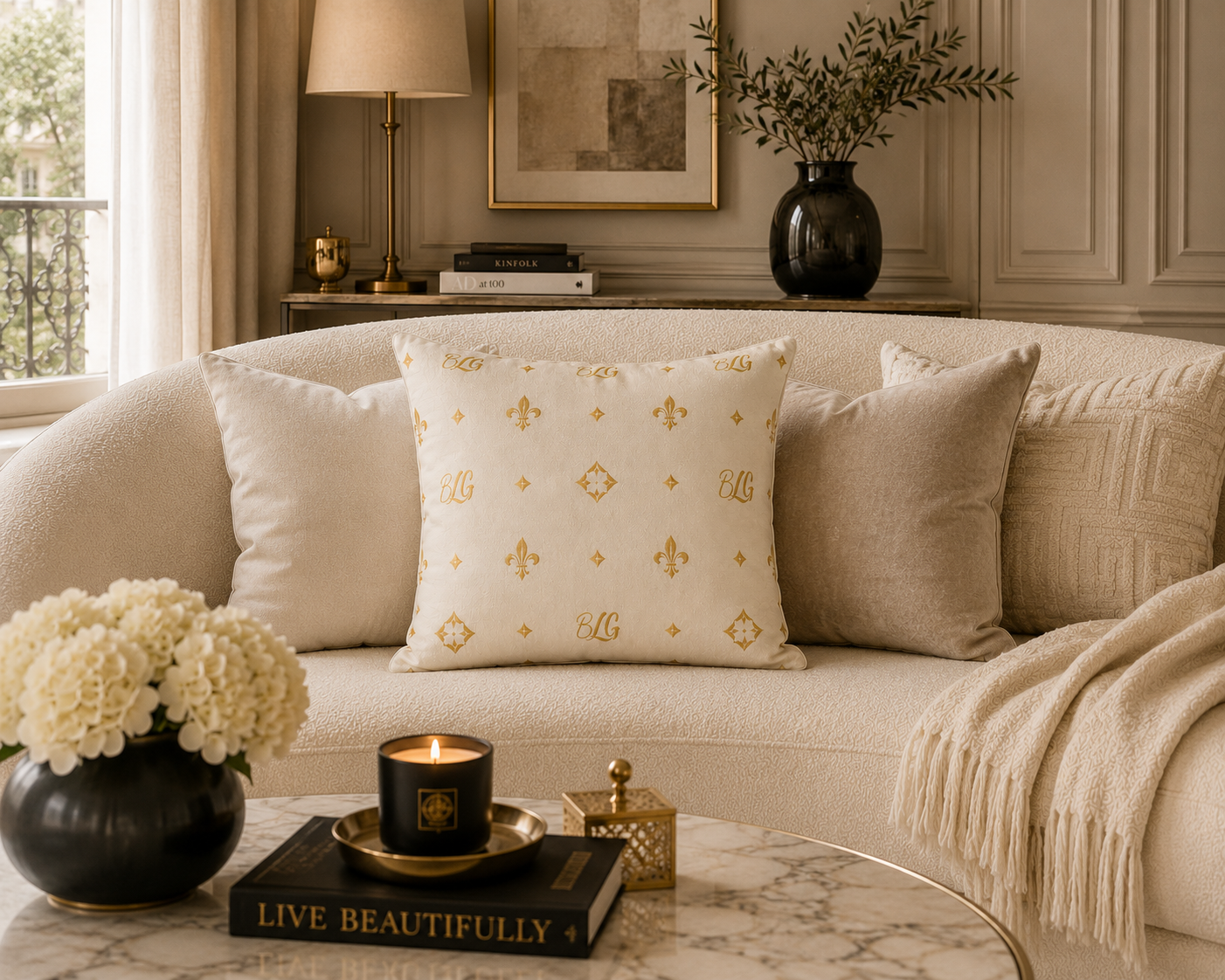 BLG Signature Throw case l Throw Pillow Cover – Product Image