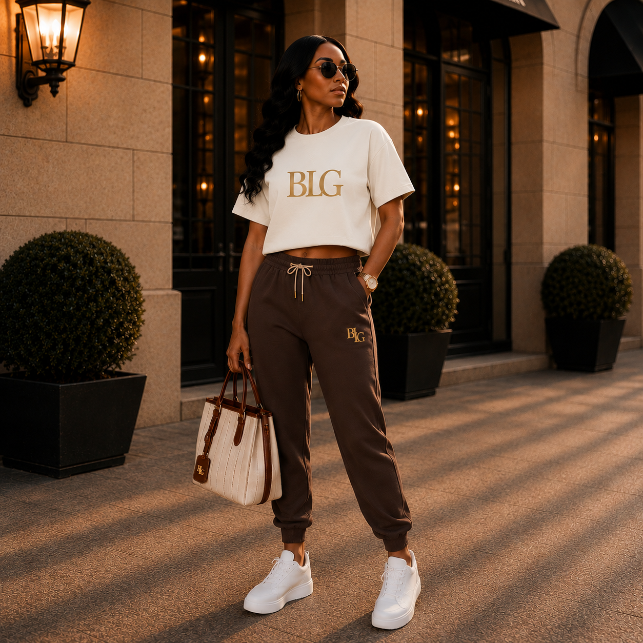 Le Repos BLG Sweatpants l Maison BLG Silhouette – Product Image