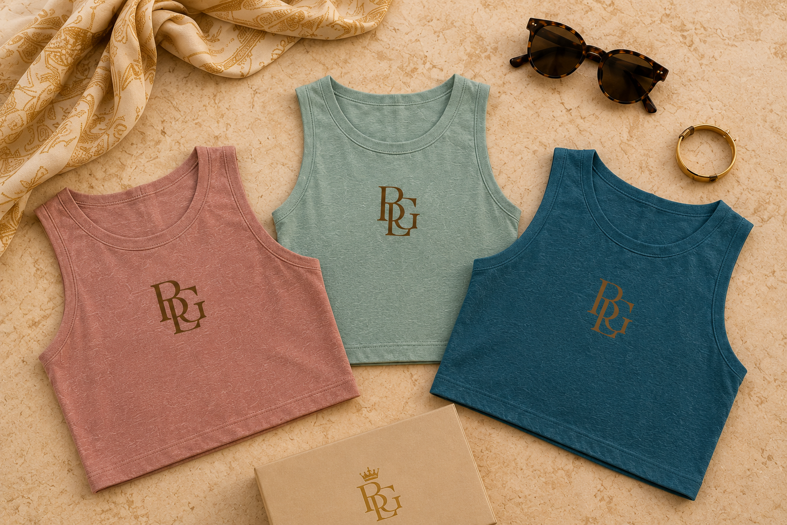 Maison BLG Silhouette Couture  Crop Top | Sage Mint & Heather Blush  – Craftsmanship Detail