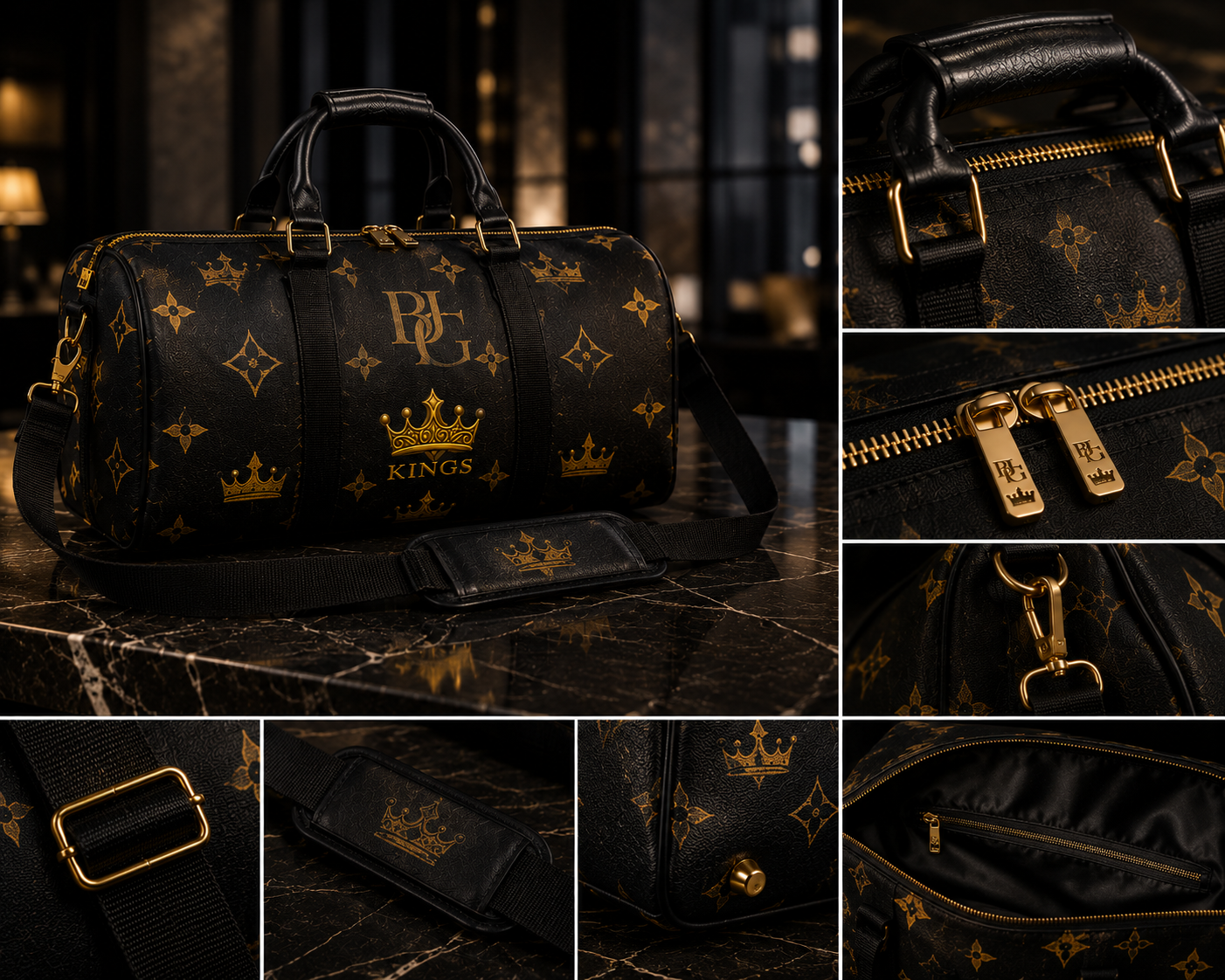 BLG Noir Royal Duffel Bag | Kings Signature  – Product Image