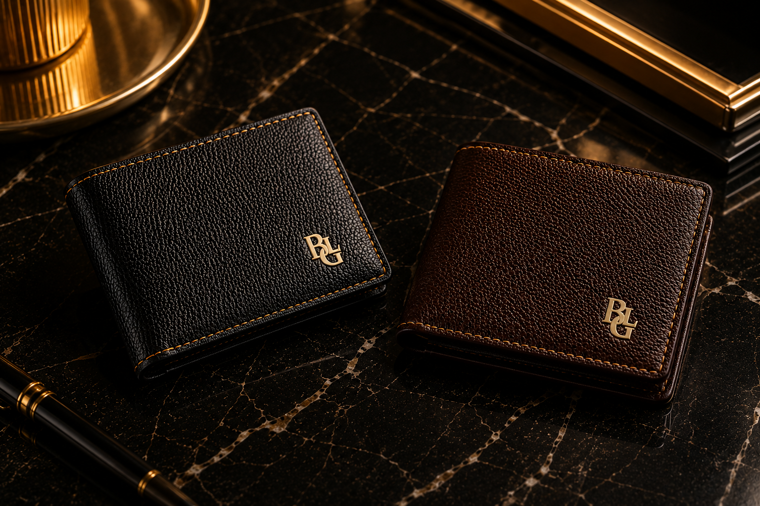BLG  Leather Bi-Fold Wallet | Slim Flip Card Holder – Editorial Lifestyle